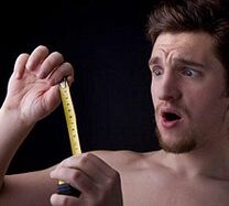 measuring the size and enlargement of the penis